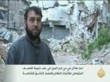 دمار هائل في حي كرم الجبل في حلب