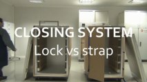 Sofrigam Insulated Packaging : Straps VS Patented Locking System