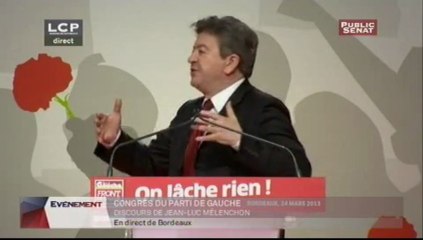 Download Video: EVENEMENT, Discours de clôture du congrès du Parti de gauche par Jean-Luc Mélenchon