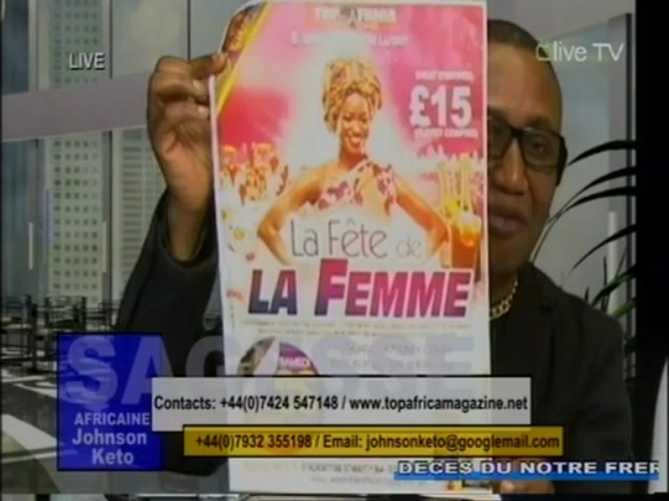 SAGESSE AFRICAINE PRESENTEE PAR JOHNSON KETO ET BENNY SAMBA SUR OLIVE TV SKY 594