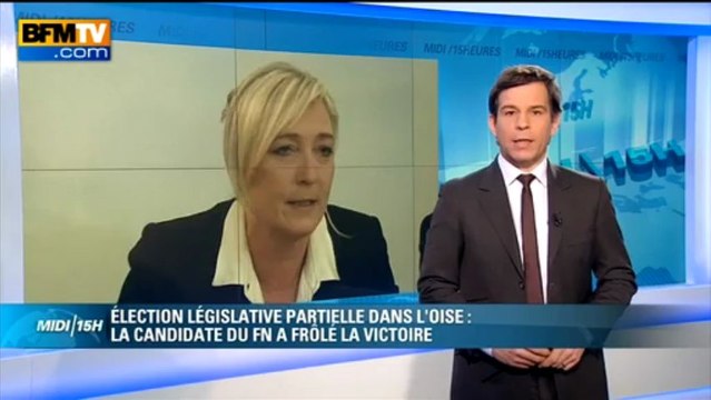 Pour Marine Le Pen, le FN est le centre de gravité de la vie politique - 25/03