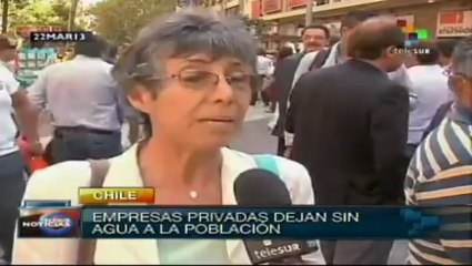 Chilenos exigen nacionalizar el agua