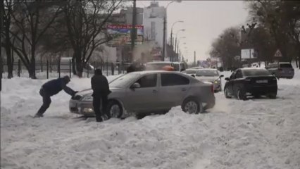 Die Ukraine versinkt im Schnee