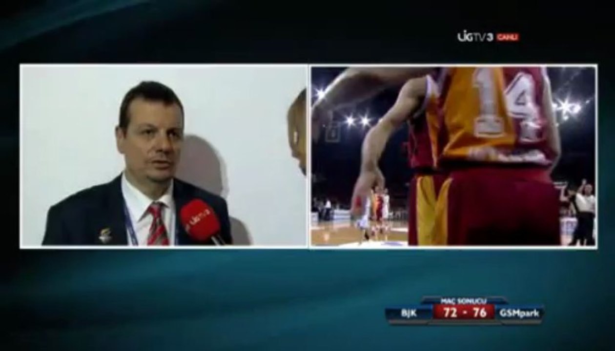 Bjk maci sonrasidaki Ergin Ataman roportaji.