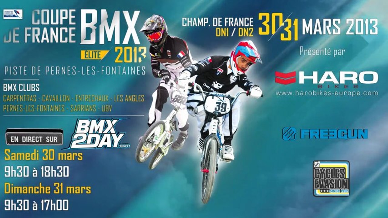 Live Coupe de France BMX à Pernes Les Fontaines 30 et 31 mars 2013