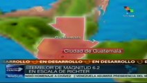 Se registra sismo de 6.2 grados en Guatemala