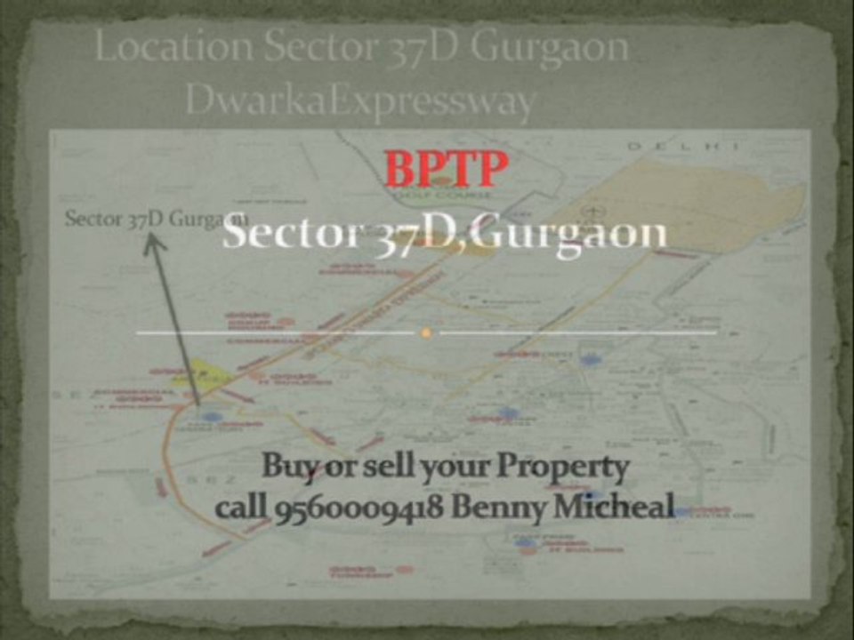 Residential Projects BPTP Sector 37D gurgaon Resale & Original Booking call 9560009418