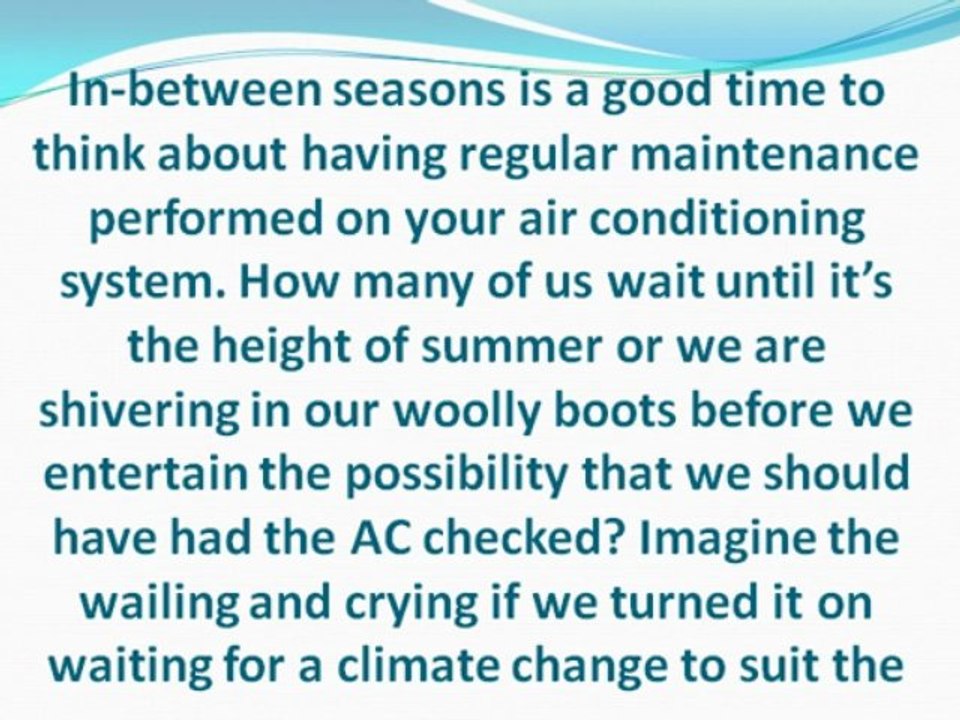 Air Conditioning Units Need Regular Servicing