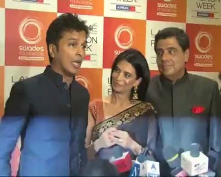 Celebrities walk the ramp for Vikram Phadnis for Lakme Fashion Week Summer - Resort 2013