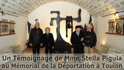 Un Témoignage de Mme Stella Pigula au Mémorial de la Déportation à Toulon