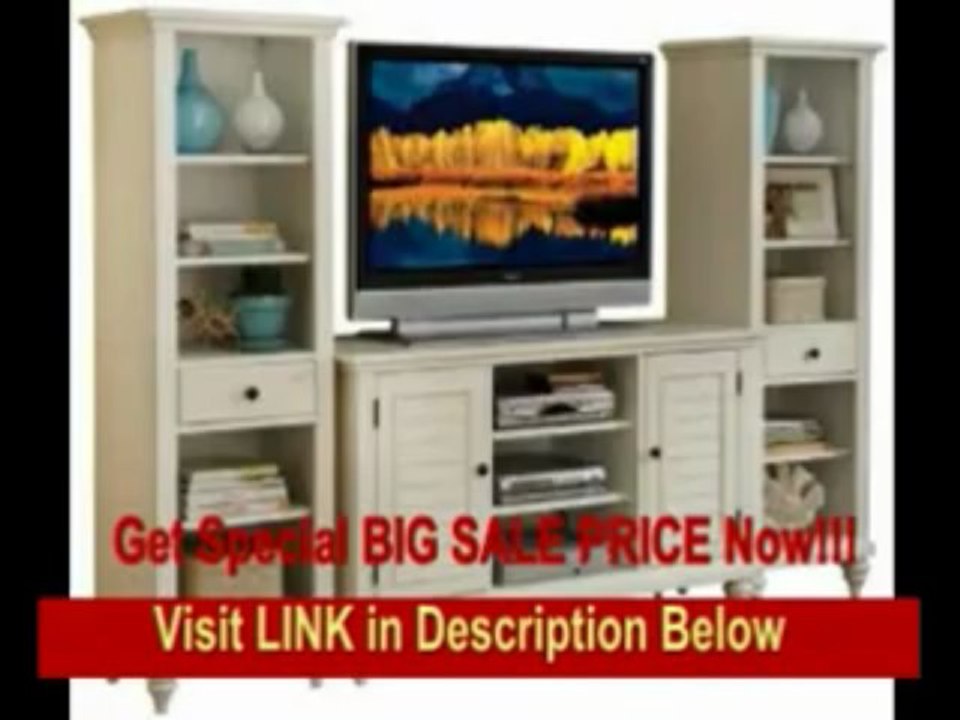 [SPECIAL DISCOUNT] Home Style 5543-34 Bermuda 3-Piece Entertainment Center, Brushed White Finish