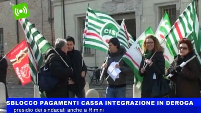 Sblocco pagamenti cassa integrazione in deroga presidio dei sindacati