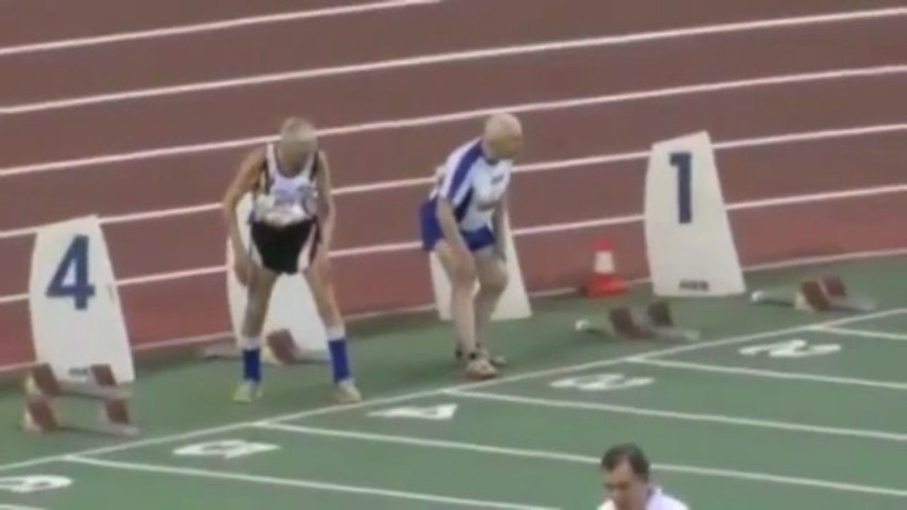 Deux papis de 94 et 95 ans s'affrontent sur un 60 mètres