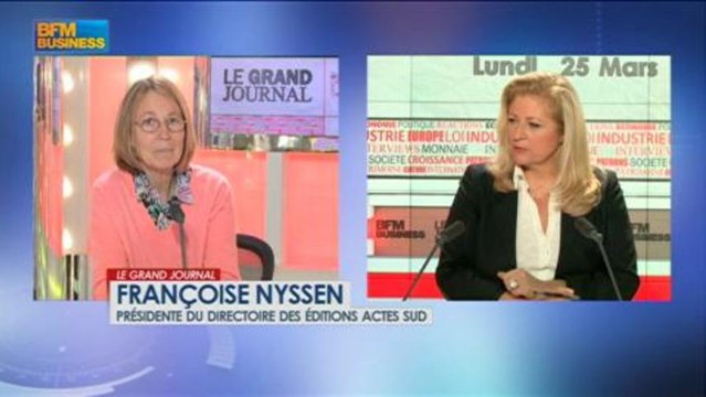 Françoise Nyssen, présidente du directoire des éditions Actes Sud, Le Grand Journal - 25 mars 4/4