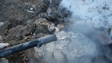 Flowing Water and Freezing