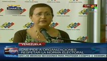 CNE pide se respeten los reglamentos electorales