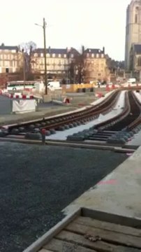 Chantier rails tramway
