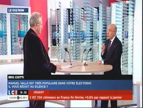 Eric Ciotti était l'invité du Oui/Non de Michel Field sur LCI