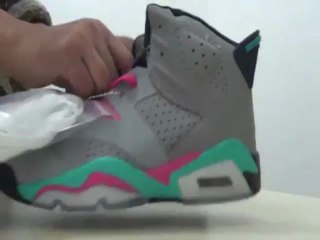 Air Jordan 6 Retro grey pink shoes