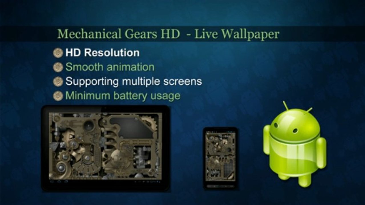 Mechanical Gears HD Live Wallpaper