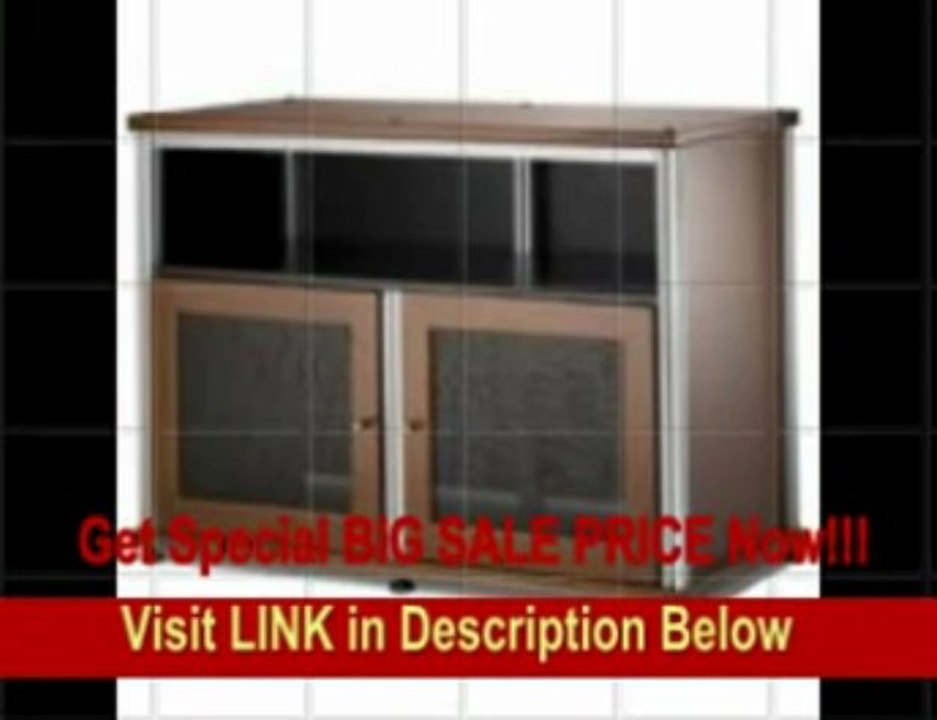 [BEST PRICE] Salamander Synergy 329  A/V Cabinet w/ Two Doors & Center Channel Shelf  (Cherry/Silver)