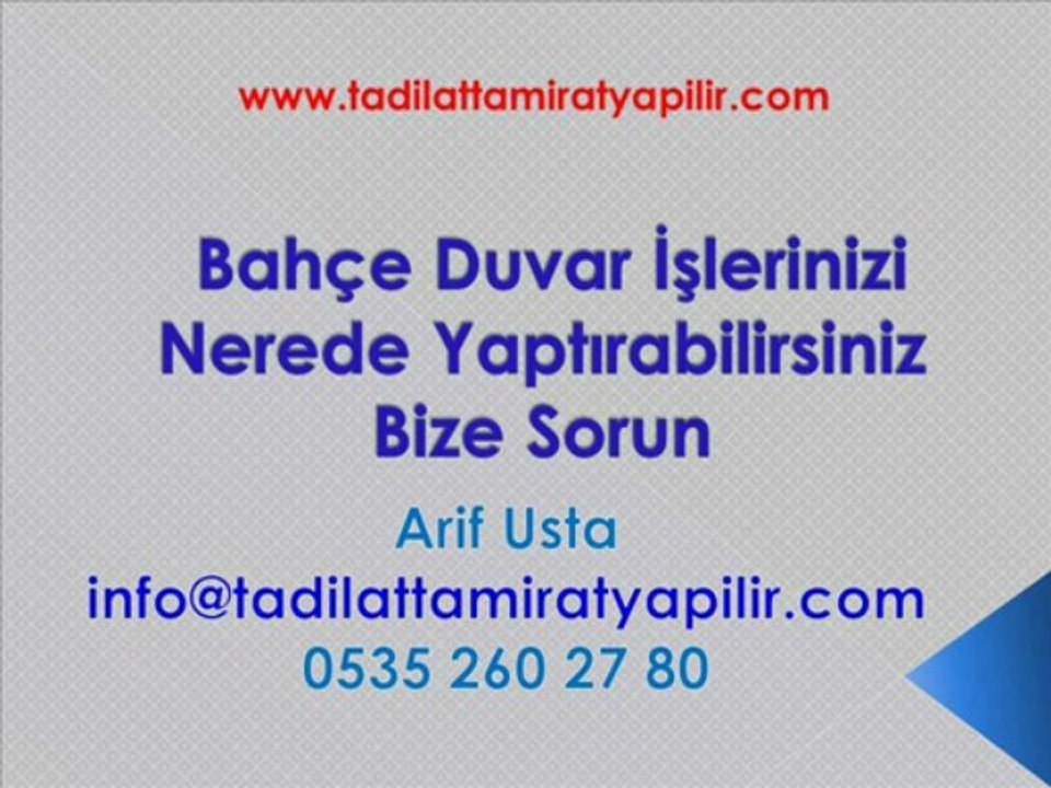 Bahçe Duvar Demirleri,Bahçe Duvar Taşları,Bahçe Duvar Fiyatları