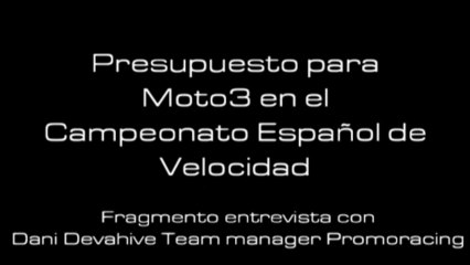 Presupuesto para Moto3 en el CEV