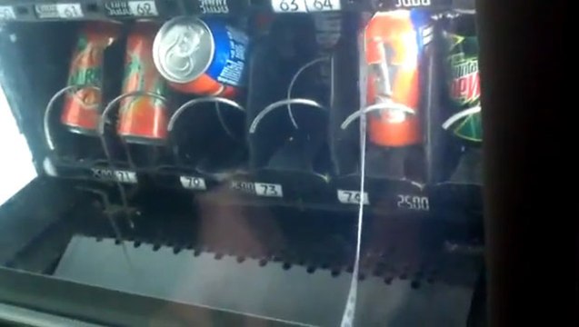 Voler des canettes dans un distributeur