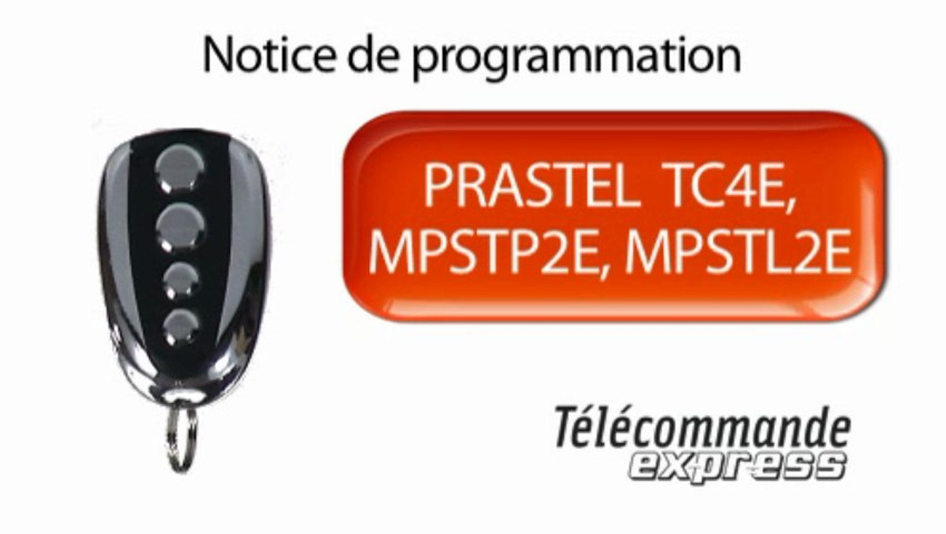 Programmer une Télécommande Prastel TC4E - Vidéo Dailymotion