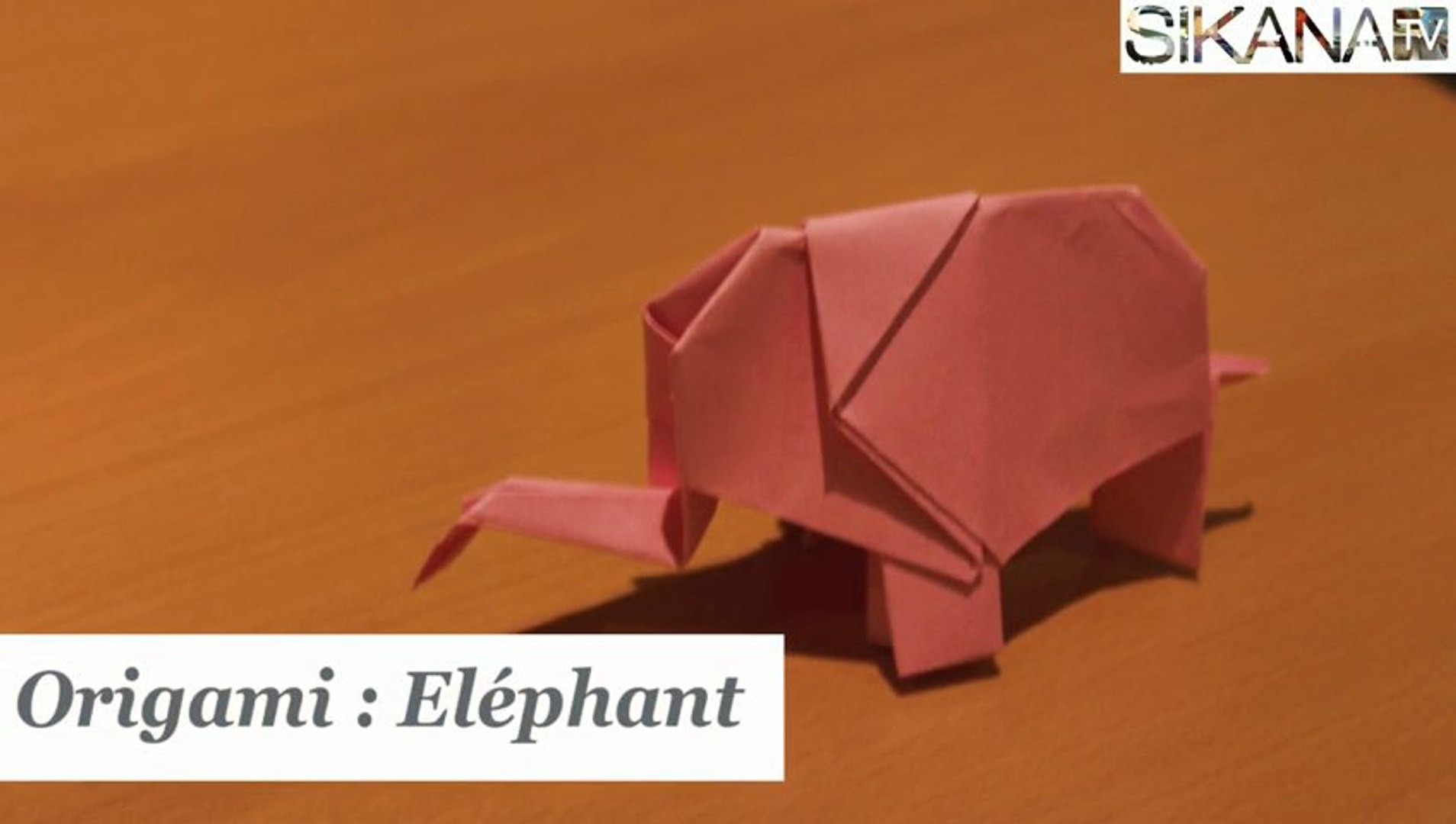 Origami : Éléphant rose - HD - Vidéo Dailymotion
