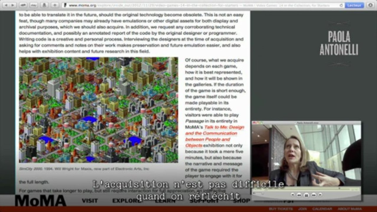 Paola Antonelli invitée à "jouer" avec Play Again-interview 2013