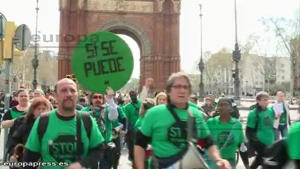 Escrache ante despacho de diputada del PP en Barcelona