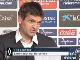 Tito Vilanova: "La cifra de goles de Messi es espectacular"