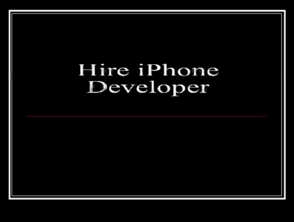 Hire iPhone Programmer