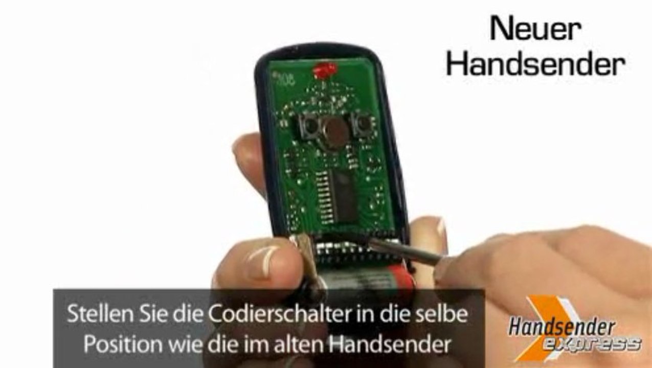 Programmieren einer Fernbedienung mit  Codierschalter