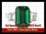 [BEST BUY] 5.36 Ct Platinum Emerald Cut Emerald and Diamond Ring