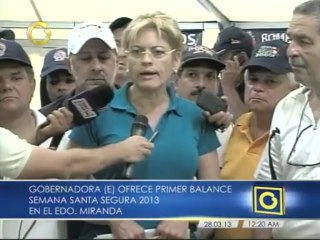 Gobernadora encargada de Miranda reporta reducción de accidentes y fallecidos esta Semana Santa