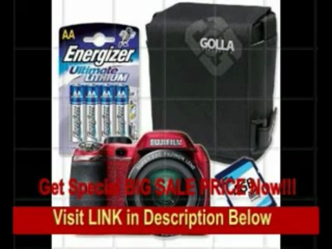 [BEST BUY] Fujifilm Finepix S4200 Red 14mp Digital Camera Bundle Including Golla Shadow Camera Bag, Energizer Ultimate Lithium...
