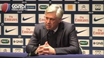 Conférence de presse de Carlo Ancelotti avant PSG-Montpellier