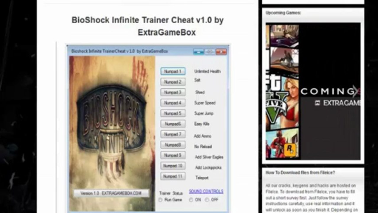 BioShock Infinite Trainer Cheat Hack