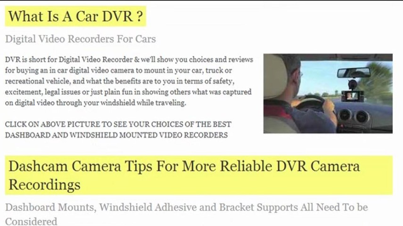 Black Box For A Car | Best Dashboard Video Camera Recorders and EDR