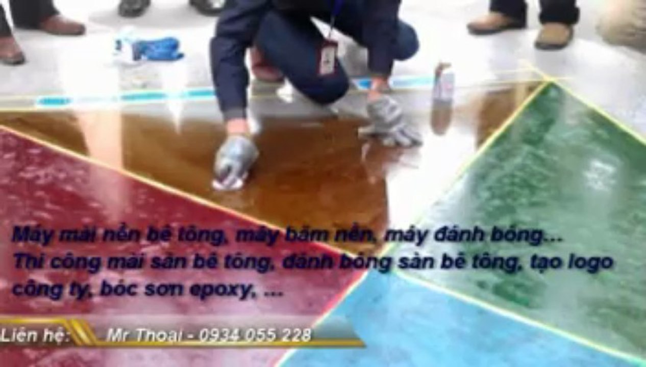 Tạo màu bê tông, tạo logo, đánh bóng bê tông - 0934 055 228