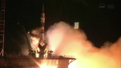 Soyuz lifts off