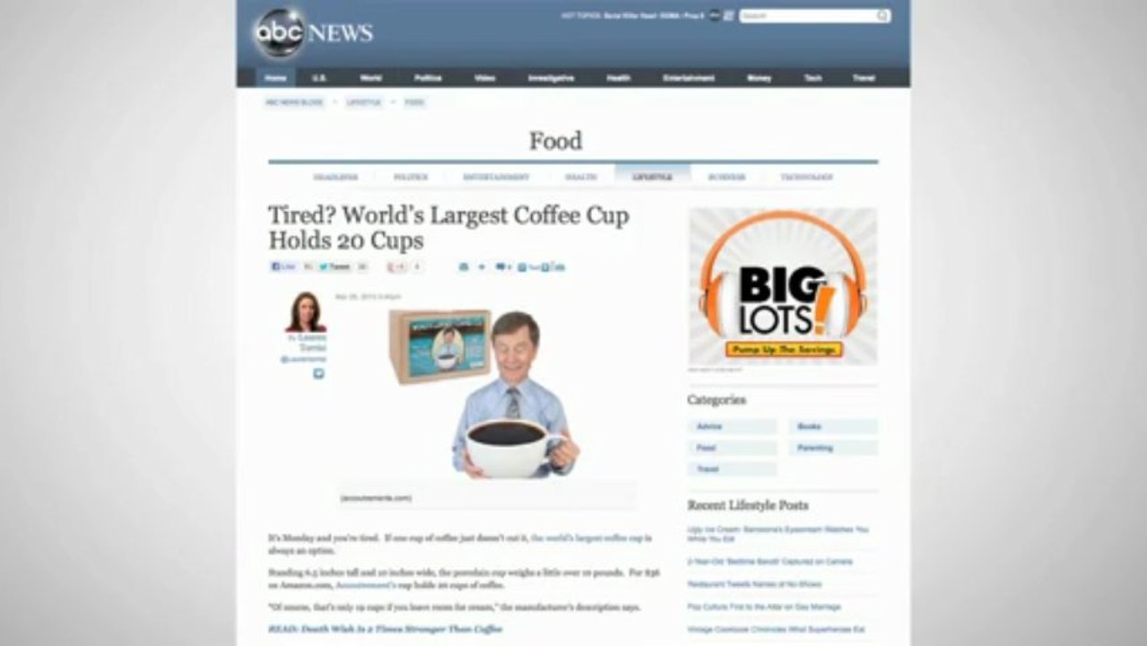 Is This the World's Largest Coffee Cup? video Dailymotion