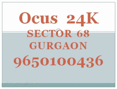Ocus Sector 68 Gurgaon 9650100436 Perfect-Perfect 24K