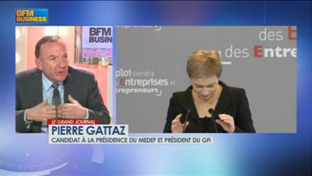 Pierre Gattaz, candidat à la présidence du Medef dans Le Grand Journal - 28 mars 1/4