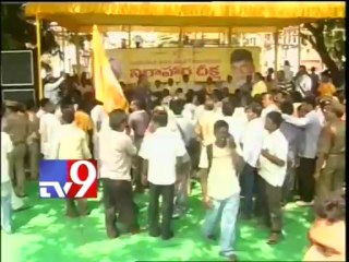 Kakinada roads blocked ahead of Chandrababu's deeksha