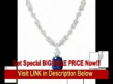 [BEST PRICE] Diamond and Blue Sapphire Platinum Necklace