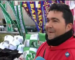 Recibimiento multitudinario al FC Barcelona en Córdoba