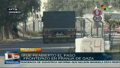 Israel reabre paso fronterizo en Franja de Gaza